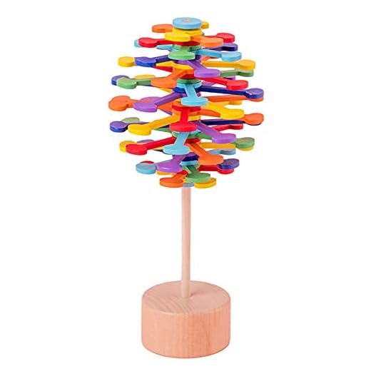 Brinquedo giratório pirulito, brinquedos giratórios -adeira, arte mágica, quebra-cabeça árvore, pirulito criativo para crianças, adultos, decoração escritório, presente