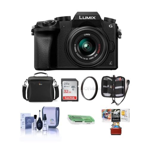 Panasonic Lumix DMC-G7 Mirrorless Camera with 14-42mm Lens, Black...