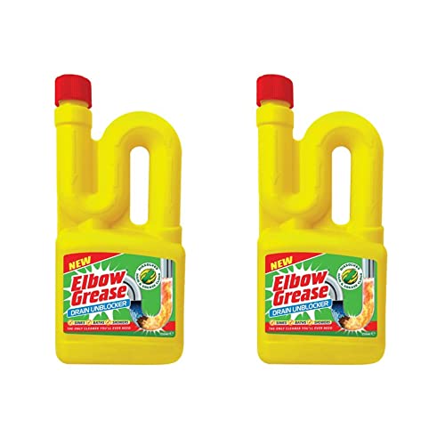 2 x 750 ml Elbow Drain Desatascador Líquido para Fregaderos, Inodoros y Tuberías – Limpiador Doméstico de Alta Potencia miniatura 1