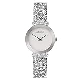  Seksy Rocks Damen-Armbanduhr 2721, weißes Kristallarmband