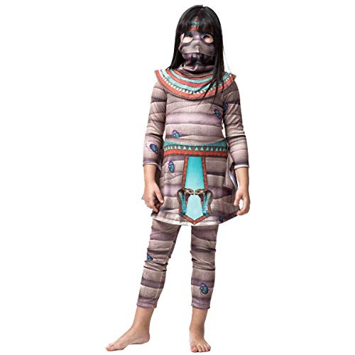 Fantasia Halloween Infantil Múmia Egípcia Com Gorro 2 a 12 (M 5 a 8)