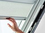 roto dachfenster rollo ohne bohren Komfortable manuelle Bedienung des Rollos, das stufenlos verstellbar ist. Rollo hält in jeder gewünschten Position.