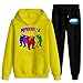 New Game Among Us Hoodies Unisex Sweatsuit Set Erwachsene Lose Jogger Sportwear Casual Outfits Gr. Frauen-M/Herren-S, gelb / schwarz