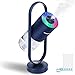 Produktbild LKNJLL Minibefeuchter Tragbare Drehbare kühle Nebel Luftbefeuchter 200ML Kleiner Ultraschall-Quiet-Luftbefeuchter mit bunter Nacht for Schlafzimmer Home Desk Büro-Auto-Reise, Auto-Shut-Off - Dunkelbla