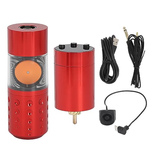 Caneta de Tatuagem Sem Fio, Kit de Máquina de Tatuagem Rotativa 12V 10000RPM 1300mAh Interface para
