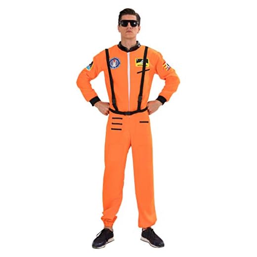 EraSpooky Disfraz de Astronauta para Hombre Adulto Traje de Astronauta Piloto Cosplay,Fiesta de Halloween Traje Divertido para Hombres Adultos