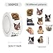 500PCS Cat Meme Stickers Roll 10 Styles Funny Cat Stickers Cute Animal Decals Vinyl Waterproof Sticker Cute Sticker Pack (500 Per Roll)