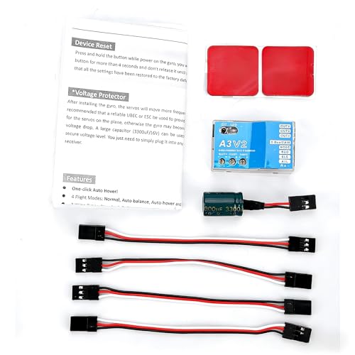 Eatbuy Flight Controller Stabilizer, RC Flight Controller, F50A 3-Axle Gyro A3 V2 Flight Controller Stabilizer System for RC Fixed-Wing Airplane, RC Model Vehicle Parts & Accs Suitable for Beginners