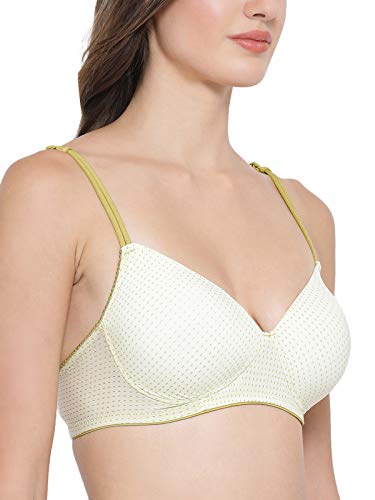 Image of Clovia Women's Cotton Padded Non-Wired Printed T-Shirt Bra