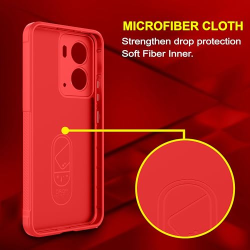 Image of amazon basics Back Case Cover for Realme P3 5G | Compatible for Realme P3 5G Back Cover | Liquid Silicon Magic Case with Camera Protection | Red