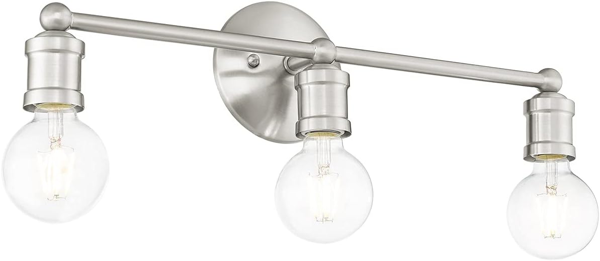 Livex Lighting 16713-91 3 Light Brushed Nickel Bath Vanity