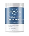 Vitacore Wellness Hydrolyzed Collagen Peptides Powder - 300g (30 Servings) - Type I & III Pure Collagen + Vitamin C - for Skin, Hair, Nails & Joints - Unflavoured, Keto & Paleo Friendly