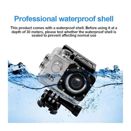 Image of 4K Ultra HD Waterproof Action Camera with 2.0 Inch Screen, WiFi Remote Control Portable Helmet Sports DV Camcorder