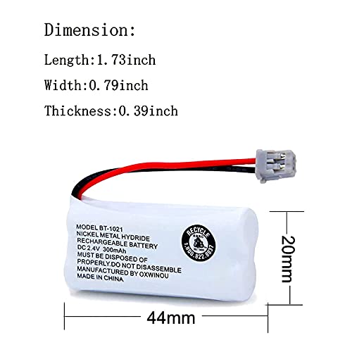 Oxwinou Bt-1021 2.4V 300Mah Cordles Phone Battery Compatible With For Uniden Uniden 6.0 Bt-1016 Bt-1008 Bt-1025 Bbtg0847001 Bbtg0798001 Empire Cph-515B Phone Battery(4-Pack) #TOP4