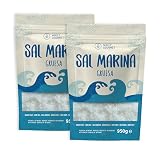 Sal Marina 100% Natural - Sal Mineral de Mar, Ecológica, de Alta Pureza, Perfecta para Cocina - Sal Marina Premium. Sal de Mar Natural Origen: España. Sal (1900g (Pack de 2), Gruesa)