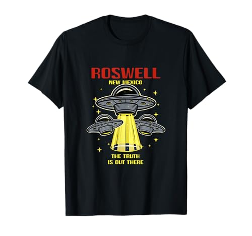 Vintage Retro UFO Flying Saucers Roswell Alien New Mexico T-Shirt