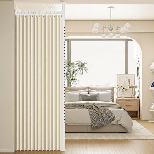 TRAGLO �˂����� �p�[�e�[�V���� ���ς莮 �����d�؂�J�[�e�� ����210cm�`310cm �L�k�\ ���ς�_ ������ �ډB�� �Ԏd�؂� �Ռ��ƒf�M ��j��ݒu ���r���O�E�Q���E�����p�A���t���ȒP(�x�[�W��,��0.9m�`1.5m)