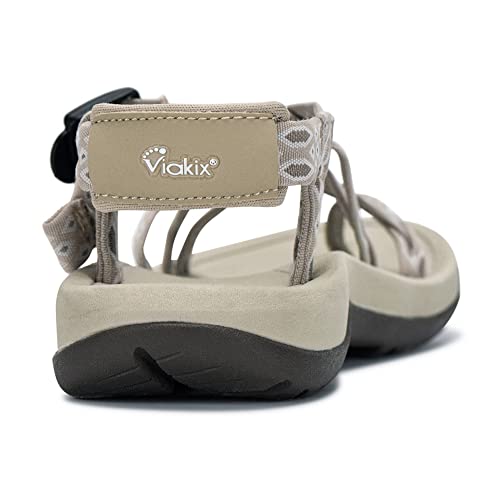 Image of Viakix Womens Walking Sandals: Cute Stylish Comfy Athletic Sport Outdoor Hiking Sandal for Trekking Water Wide Width Beach