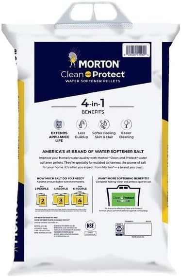 Morton Clean and Protect Water Softener Salt Pellets, 40 LB - 1 PACK