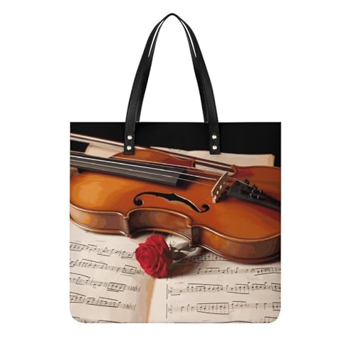 Sac à main partition de violon spacieux et léger pour femme active