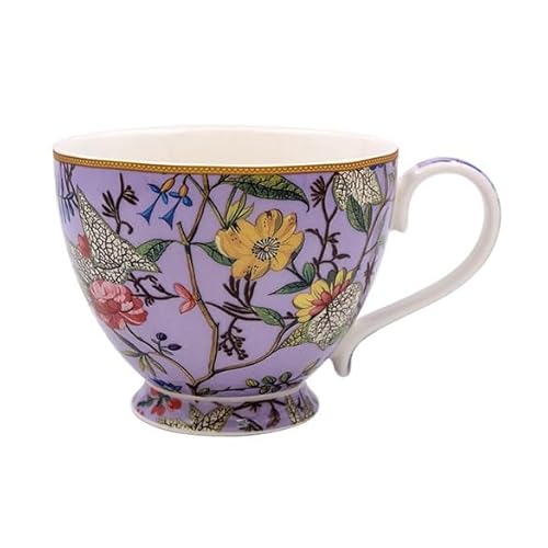 Large Footed Classic Tea Cup - William Kilburn Design - Mauve