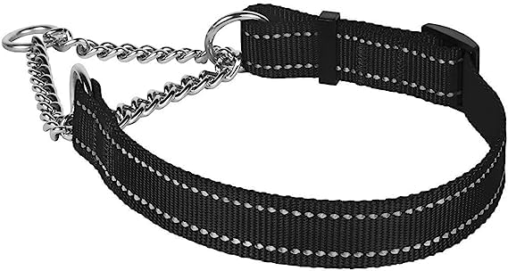 RvPaws Reflective Super Soft Dog Collar with Bell - Adjustable 14-20" Inch Nylon Martingale Reflective Collar for Small & Medium SizeDogs (Black) (B0CB8PD1H1) Amazon Price History, Amazon Price Tracker