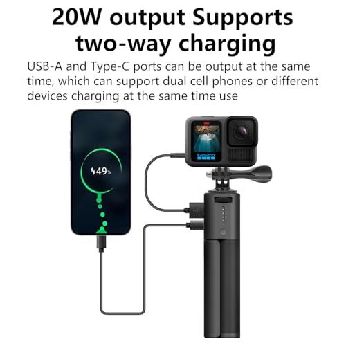 Suptig Battery Handle Mount, Battery Charger 10000mAh Comptible for Gopro Hero 13,12,11,10-5, Gopro Max2, DJI osmo Pocket 3, Canon, Akaso, DJI Action 5 Pro, Insta360X5,4/3, Phone, Sony, Digital Cam by Suptig - Used condition - Image 4