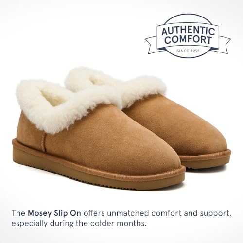 Mosey Slip On Slippers For Women | Water Resistant Suede House Slippers | Fuzzy Slippers With Arch Support For Women |2