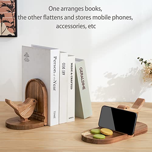 Book Ends Decorative Handmade Wooden Book Stopper Book Holders, Vintage Bookends For Shelves Girls Bookends, Bird Bookends Harry Potter Nursery Bookends #TOP2
