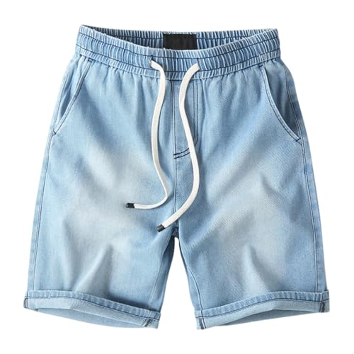 Oanviso Pantalones Cortos Vaqueros Hombre Jeans Cortos con Bolsillos Bermudas Shorts Elástico Pantalones Cortos Slim Denim Pantalón Cortos Moda Vaqueros Pantalone Cortos Deporte Jeans A 03 S