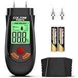 COCZOW PM6811A Digital Moisture Meter，6-in-1 Wood Timber Paper Wall Damp Tester，±1% Accuracy Pin-Type Humidity Detector with Tricolor Backlit LCD，GB/T1931 Standard for Firewood Drywall Plaster DIY