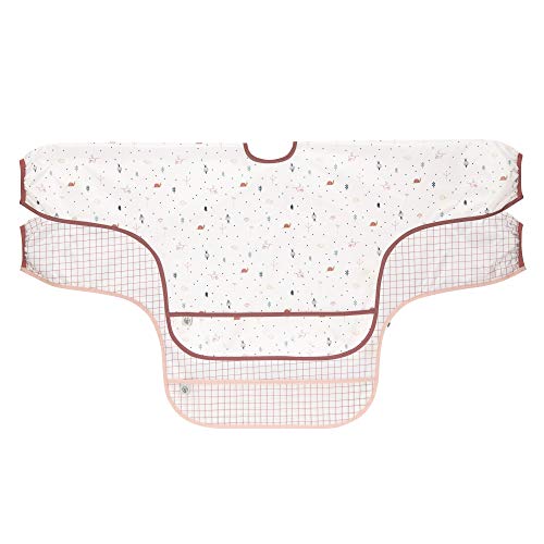 LÄSSIG Baby Langarmlätzchen Set 2 Stk. zum Binden Auffangschutz/Long...
