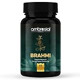Bacopa Monnieri Brahmi Capsules - 500mg 60 Tablets | | Bacopa Extract | Non - GMO | Gluten & Allergen Free | Brain Supplement | 100% Natural Ingredients | By Ambrosial
