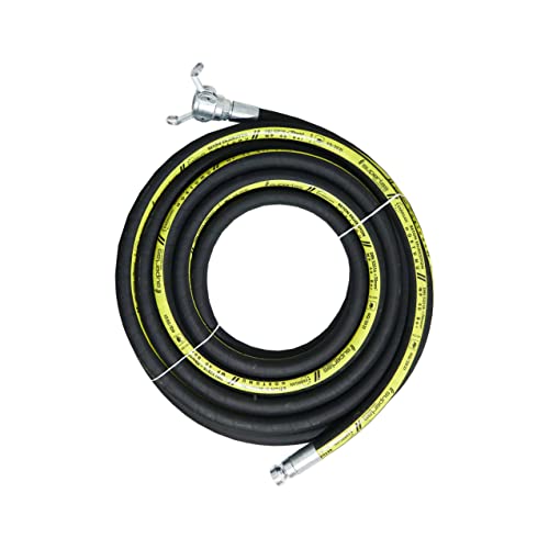 Mörtelschlauch 25NW 40/120 Bar 15 Meter mit Drehbarer Kupplung Putzschlauch Passend Putzmaschine PFT G4 G5 Gips Schlauch Cover