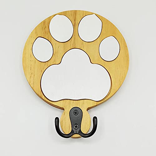 Perchero de pared de madera modelo pata perro HandMade.Colgador de pared de 2 ganchos.Madera de pino (Chiquicosas) Cover