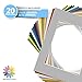 Mat Board Center, Pack of 20 11x14 MIXED COLORS White Core Picture Mats for 8x10 Photos pictures and prints.