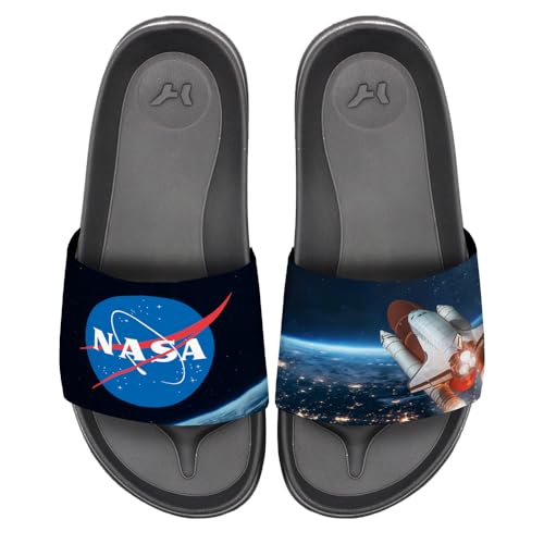 Popfunk NASA Space Shuttle Unisex Adult Slides Adjustable Flip Flop Sandals Officially Licensed Hypd Slydr Switch™