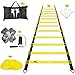 LYKAN FIT 20ft Sports Agility Ladder for Men Women and Kids, Speed Youth Soccer Agility Training Equipment for Football, Exercise, Tennis, Legs Workout with Speed Parachute and Carry Bag