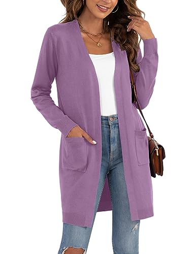 Image of VIISHOW Women's Classic Cardigans Long Sleeve Open Front Casual Knit Cardigan Sweaters Coat Soft Outwear