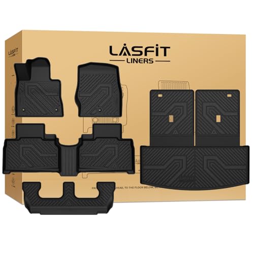LASFIT Floor Mats & Cargo with Backrest Mat for Ford