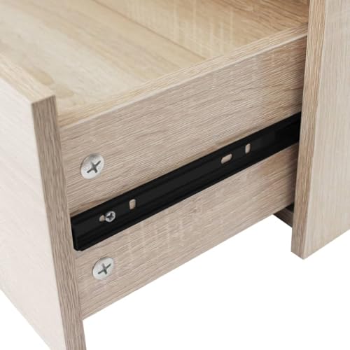 Aparador de madera y MDF con acabado efecto roble de diseño atemporal 7