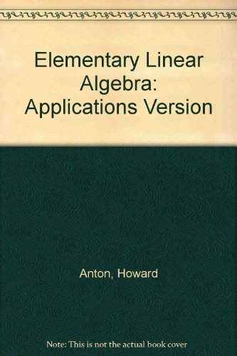 Buy Elementary Linear Algebra with Applications Book Online at Low ...