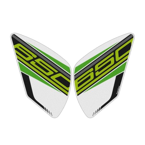 Autocollant antidérapant de réservoir moto grip genou blanc