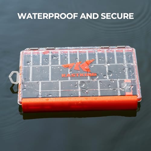 KastKing HyperSeal Waterproof Tackle Box, 3600 and 3700 Tackle Trays, Fishing Tackle Box Organizer with Removable Dividers, Lure Box and Terminal Tackle Storage