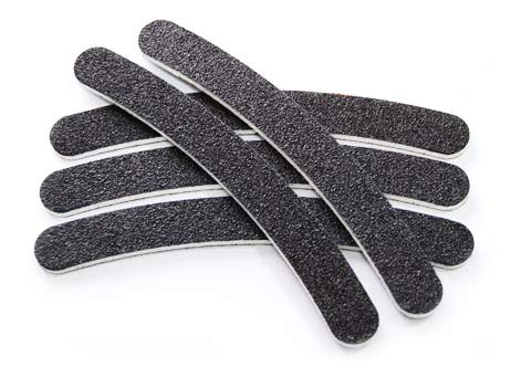 PROFICO 25x Nagelfeile Gebogen | Körnung 80/80 | Premium Qualität Nagelfeile Feilenset für Gelnägel (Schwarz) Cover