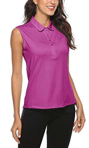 Image of AIRIKE Golf Polo Shirts for Women Sleeveless Summer Sports Athletic Fashionable Workwear-Quick Dry Womens Tank Tops