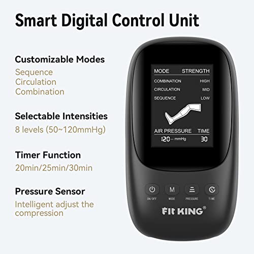 Fit King Air Compression Recovery System, Foot And Leg Air Massage Boots For Blood Circulation And Fast Recovery,Muscle Pain Relief Device (Small) #TOP3