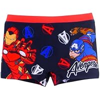 Marvel Avengers Bañador para Niño, Diseño Iron Man y Capitan