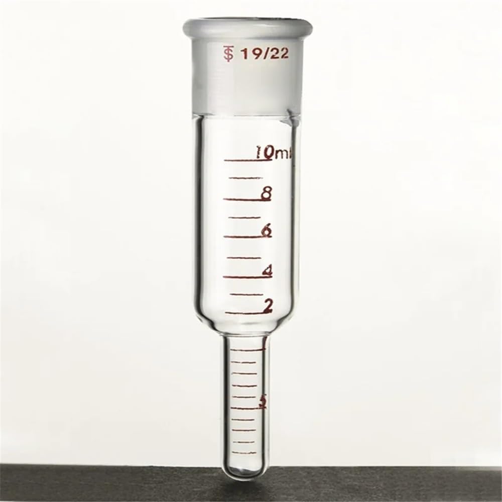 Cristalería de Laboratorio Tubo de concentración graduado de 4 ml/10 ml/25 ml, junta 19/22, vidrio borosilicato C29.(25mL-C291925)