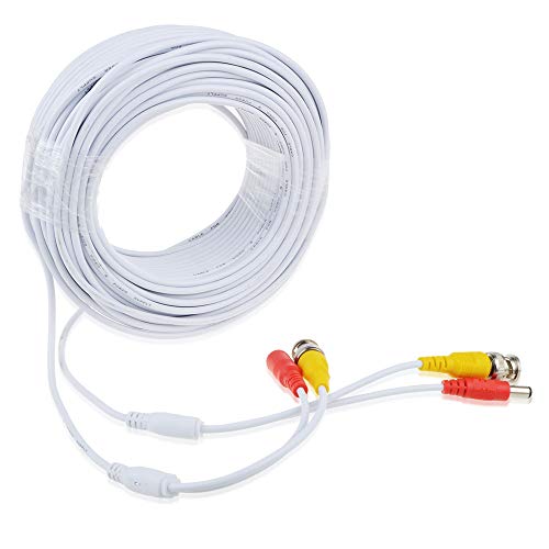 J-ZMQER White 150ft BNC Extension Cable Compatible with LEV2712 HD 1080p Dome Camera